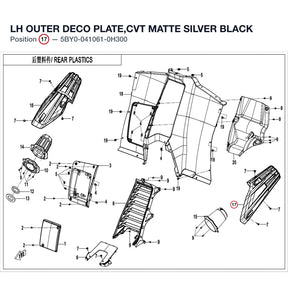 LH OUTER DECO PLATE,CVT product image
