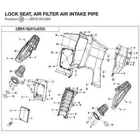 LOCK SEAT, AIR FILTER AIR INTAKE PIPE product image