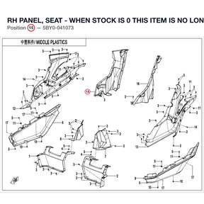 RH PANEL, SEAT - WHEN STOCK IS 0 THIS ITEM IS NO LONGER AVAILABLE product image