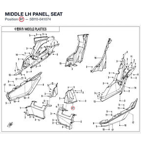 MIDDLE LH PANEL, SEAT product image