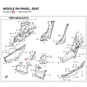 MIDDLE RH PANEL, SEAT product image