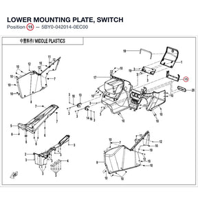 LOWER MOUNTING PLATE, SWITCH product image