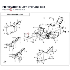 RH ROTATION SHAFT, STORAGE BOX product image