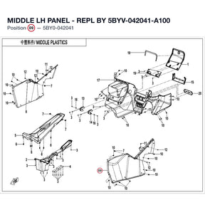 MIDDLE LH PANEL - REPL BY 5BYV-042041-A100 product image