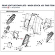 REAR VENTILATION PLATE - WHEN STOCK IS 0 THIS ITEM IS NO LONGER AVAILABLE product image
