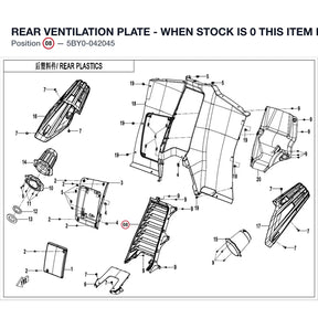 REAR VENTILATION PLATE - WHEN STOCK IS 0 THIS ITEM IS NO LONGER AVAILABLE product image