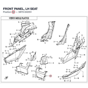 FRONT PANEL, LH SEAT product image