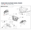 FRONT PART, RH FRONT WHEEL FENDER product image