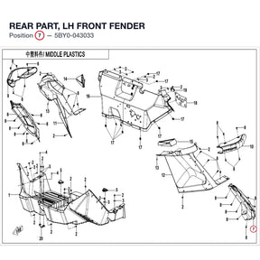 REAR PART, LH FRONT FENDER product image