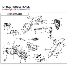 LH REAR WHEEL FENDER product image