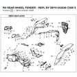 RH REAR WHEEL FENDER - REPL BY 5BYV-043036-C000 X 1 + 9060-040310 X 2 product image