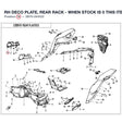 RH DECO PLATE, REAR RACK - WHEN STOCK IS 0 THIS ITEM IS NO LONGER AVAILABLE product image