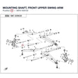MOUNTING SHAFT, FRONT UPPER SWING ARM product image