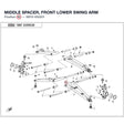 MIDDLE SPACER, FRONT LOWER SWING ARM product image