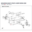 MOUNTING SHAFT, FRONT LOWER SWING ARM product image