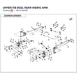UPPER TIE ROD, REAR WSING ARM product image