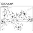 CLIP III, RH OIL HOSE product image