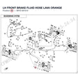 LH FRONT BRAKE FLUID HOSE product image