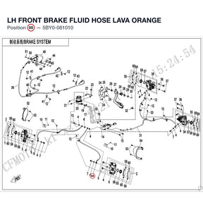 LH FRONT BRAKE FLUID HOSE product image