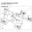 RH FRONT BRAKE FLUID HOSE product image