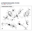 LH PROTECTION SLEEVE, TIE ROD product image