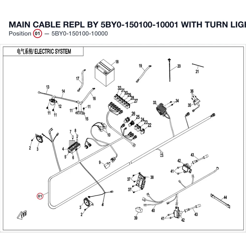 MAIN CABLE REPL BY 5BY0-150100-10001 product image
