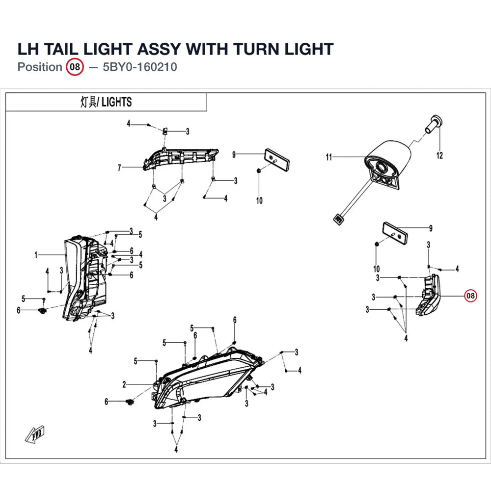 LH TAIL LIGHT ASSY product image