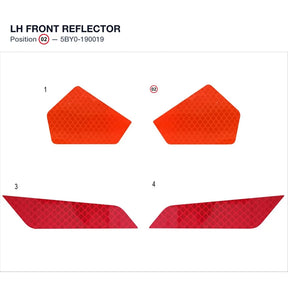 LH FRONT REFLECTOR product image