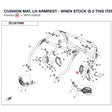 CUSHION MAT, LH ARMREST - WHEN STOCK IS 0 THIS ITEM IS NO LONGER AVAILABLE product image