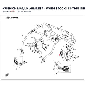 CUSHION MAT, LH ARMREST - WHEN STOCK IS 0 THIS ITEM IS NO LONGER AVAILABLE product image