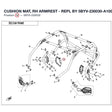 CUSHION MAT, RH ARMREST - REPL BY 5BYV-230030-A100 product image