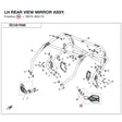 LH REAR VIEW MIRROR ASSY. product image