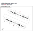 FRONT CV DRIVE SHAFT, RH product image