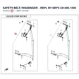SAFETY BELT, PASSENGER - REPL BY 5BYV-341200-1000 product image