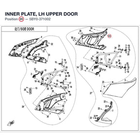 INNER PLATE, LH UPPER DOOR product image