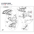 LH UPPER HINGE product image