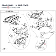 REAR PANEL, LH SIDE DOOR product image