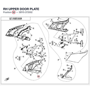 RH UPPER DOOR PLATE product image