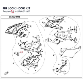 RH LOCK HOOK KIT product image