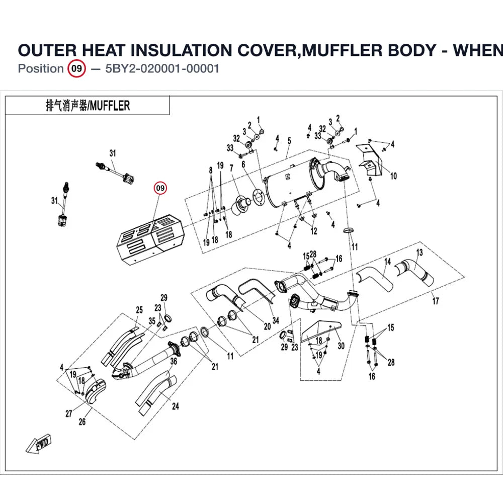 OUTER HEAT INSULATION COVER,MUFFLER BODY - WHEN STOCK IS 0 THIS ITEM IS NO LONGER AVAILABLE product image