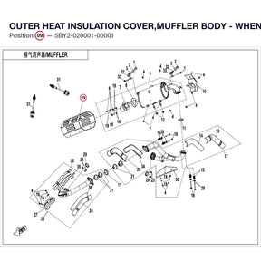 OUTER HEAT INSULATION COVER,MUFFLER BODY - WHEN STOCK IS 0 THIS ITEM IS NO LONGER AVAILABLE product image