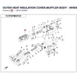 OUTER HEAT INSULATION COVER,MUFFLER BODY - WHEN STOCK IS 0 THIS ITEM IS NO LONGER AVAILABLE product image