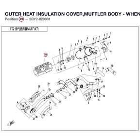 OUTER HEAT INSULATION COVER,MUFFLER BODY - WHEN STOCK IS 0 THIS ITEM IS NO LONGER AVAILABLE product image