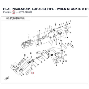 HEAT INSULATOR1, EXHAUST PIPE - WHEN STOCK IS 0 THIS ITEM IS NO LONGER AVAILABLE product image
