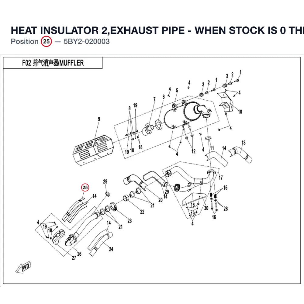 HEAT INSULATOR 2,EXHAUST PIPE - WHEN STOCK IS 0 THIS ITEM IS NO LONGER AVAILABLE product image