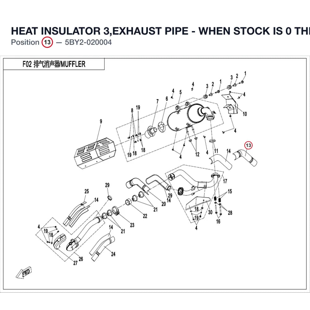 HEAT INSULATOR 3,EXHAUST PIPE - WHEN STOCK IS 0 THIS ITEM IS NO LONGER AVAILABLE product image