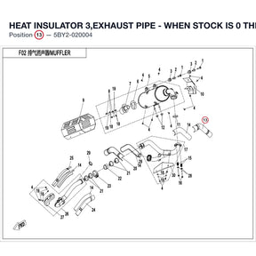 HEAT INSULATOR 3,EXHAUST PIPE - WHEN STOCK IS 0 THIS ITEM IS NO LONGER AVAILABLE product image