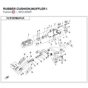 RUBBER CUSHION,MUFFLER I product image