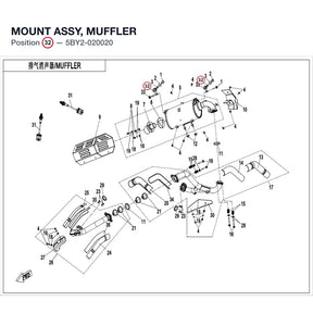 MOUNT ASSY, MUFFLER product image
