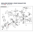 INSULATED SPONGE I, FRONT EXHAUST PIPE product image